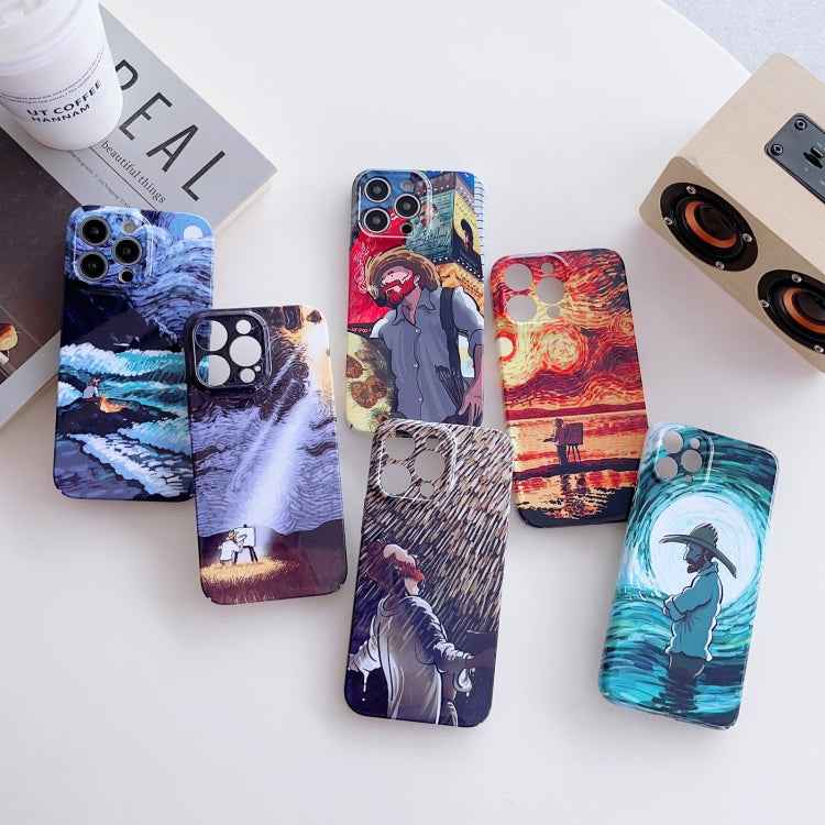 Precise Hole Oil Painting Pattern PC Phone Case