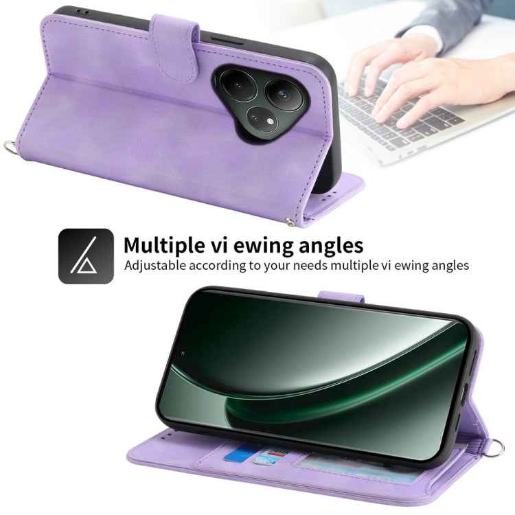 Skin Feel Flowers Embossed Wallet Leather Phone Case, For Realme GT 6 Global, For Realme 12 5G, For Realme 12+, For Realme 12 Pro+, For Realme 11 4G, For Realme 11 5G, For Realme C53, For Realme 11 Pro 5G / 11 Pro+ 5G