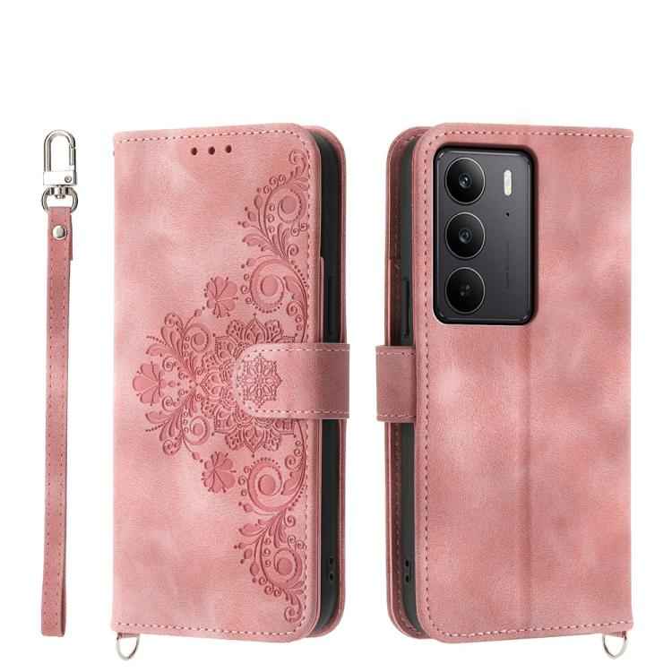 Skin Feel Flowers Embossed Wallet Leather Phone Case, For Realme C85 5G / Realme 15x 5G, For Realme C85 Pro 4G, For Realme 15 5G / Realme 15 Pro 5G, For Realme 14 / Realme P3 5G, For Realme 14 Pro+, For Realme 14 Pro, For Realme C75 / Realme 14x       ...