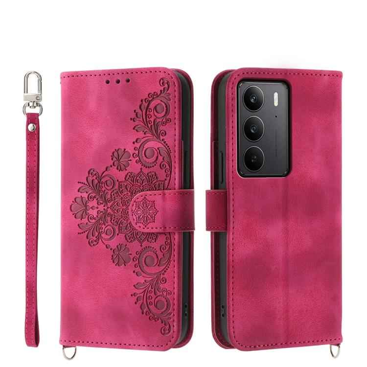 Skin Feel Flowers Embossed Wallet Leather Phone Case, For Realme C85 5G / Realme 15x 5G, For Realme C85 Pro 4G, For Realme 15 5G / Realme 15 Pro 5G, For Realme 14 / Realme P3 5G, For Realme 14 Pro+, For Realme 14 Pro, For Realme C75 / Realme 14x       ...