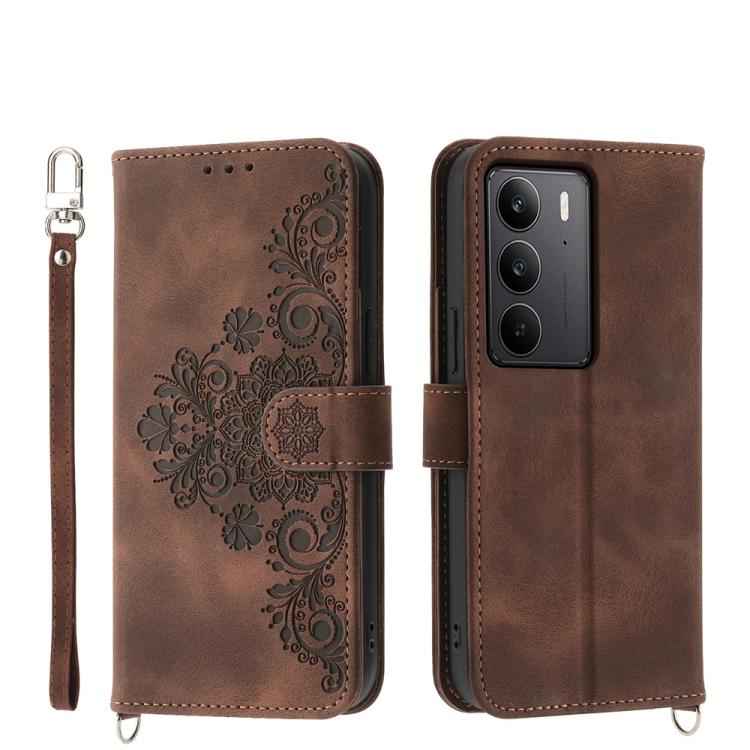 Skin Feel Flowers Embossed Wallet Leather Phone Case, For Realme C85 5G / Realme 15x 5G, For Realme C85 Pro 4G, For Realme 15 5G / Realme 15 Pro 5G, For Realme 14 / Realme P3 5G, For Realme 14 Pro+, For Realme 14 Pro, For Realme C75 / Realme 14x       ...