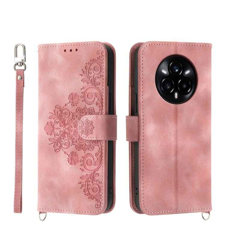 Skin Feel Flowers Embossed Wallet Leather Phone Case, For Realme C85 5G / Realme 15x 5G, For Realme C85 Pro 4G, For Realme 15 5G / Realme 15 Pro 5G, For Realme 14 / Realme P3 5G, For Realme 14 Pro+, For Realme 14 Pro, For Realme C75 / Realme 14x       ...