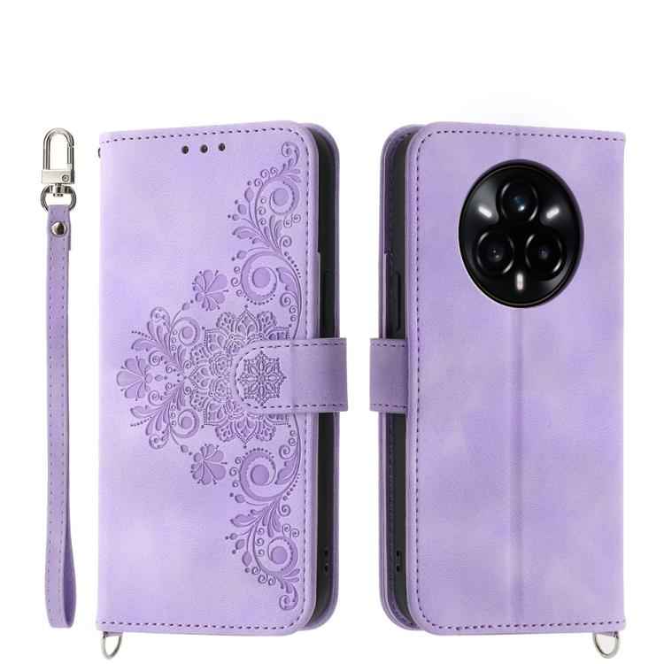 Skin Feel Flowers Embossed Wallet Leather Phone Case, For Realme C85 5G / Realme 15x 5G, For Realme C85 Pro 4G, For Realme 15 5G / Realme 15 Pro 5G, For Realme 14 / Realme P3 5G, For Realme 14 Pro+, For Realme 14 Pro, For Realme C75 / Realme 14x       ...