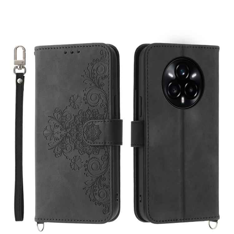 Skin Feel Flowers Embossed Wallet Leather Phone Case, For Realme C85 5G / Realme 15x 5G, For Realme C85 Pro 4G, For Realme 15 5G / Realme 15 Pro 5G, For Realme 14 / Realme P3 5G, For Realme 14 Pro+, For Realme 14 Pro, For Realme C75 / Realme 14x       ...