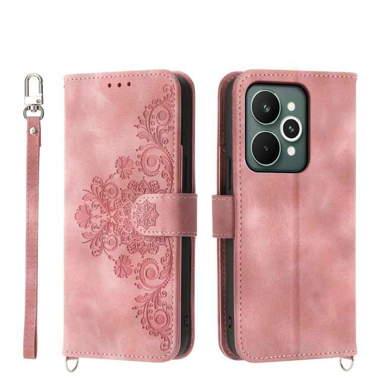 Skin Feel Flowers Embossed Wallet Leather Phone Case, For Realme C85 5G / Realme 15x 5G, For Realme C85 Pro 4G, For Realme 15 5G / Realme 15 Pro 5G, For Realme 14 / Realme P3 5G, For Realme 14 Pro+, For Realme 14 Pro, For Realme C75 / Realme 14x       ...