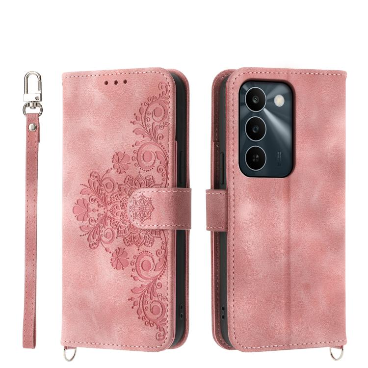 Skin Feel Flowers Embossed Wallet Leather Phone Case, For Realme C100 4G, For Realme 16 5G, For Realme C85 5G / Realme 15x 5G, For Realme C85 Pro 4G, For Realme 15 5G / Realme 15 Pro 5G, For Realme 14 / Realme P3 5G, For Realme 14 Pro+, For Realme 14 P...
