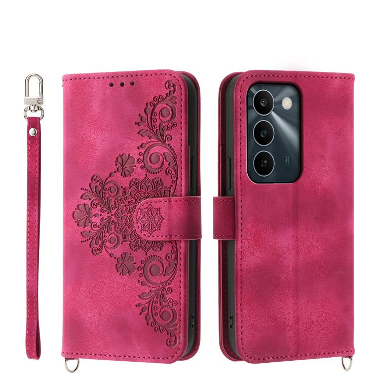 Skin Feel Flowers Embossed Wallet Leather Phone Case, For Realme C100 4G, For Realme 16 5G, For Realme C85 5G / Realme 15x 5G, For Realme C85 Pro 4G, For Realme 15 5G / Realme 15 Pro 5G, For Realme 14 / Realme P3 5G, For Realme 14 Pro+, For Realme 14 P...