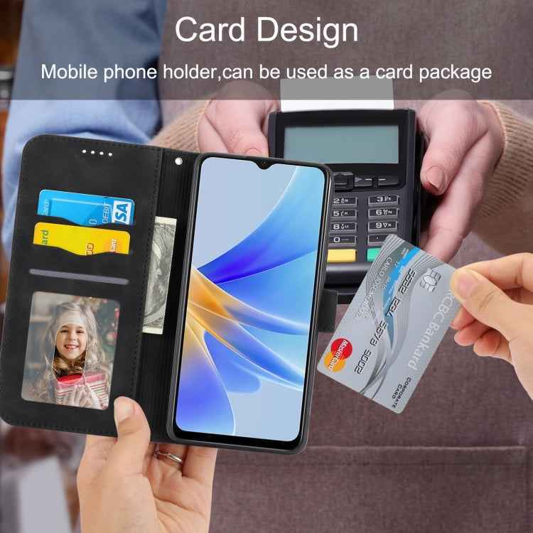 Dierfeng Dream Line TPU Hybrid PU Leather Phone Case, For OPPO A78 5G Global/A58x Global/A1x 5G, For OPPO A79 5G