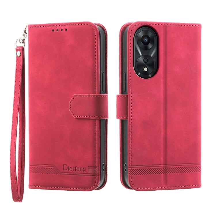 Dierfeng Dream Line TPU Hybrid PU Leather Phone Case, For OPPO A2, For OPPO A38 4G, For OPPO A58 4G, For OPPO Reno10 Global/Reno10 Pro Global, For OPPO Reno10 Pro+ 5G, For OPPO A78 5G Global/A58x Global/A1x 5G, For OPPO A79 5G