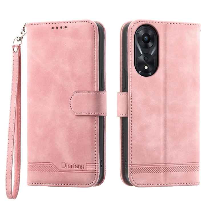 Dierfeng Dream Line TPU Hybrid PU Leather Phone Case, For OPPO A2, For OPPO A38 4G, For OPPO A58 4G, For OPPO Reno10 Global/Reno10 Pro Global, For OPPO Reno10 Pro+ 5G, For OPPO A78 5G Global/A58x Global/A1x 5G, For OPPO A79 5G