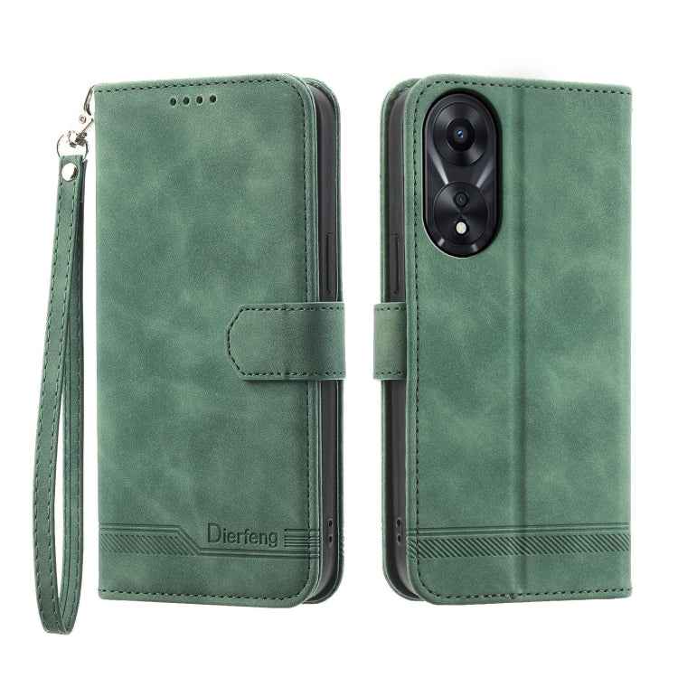 Dierfeng Dream Line TPU Hybrid PU Leather Phone Case, For OPPO A2, For OPPO A38 4G, For OPPO A58 4G, For OPPO Reno10 Global/Reno10 Pro Global, For OPPO Reno10 Pro+ 5G, For OPPO A78 5G Global/A58x Global/A1x 5G, For OPPO A79 5G