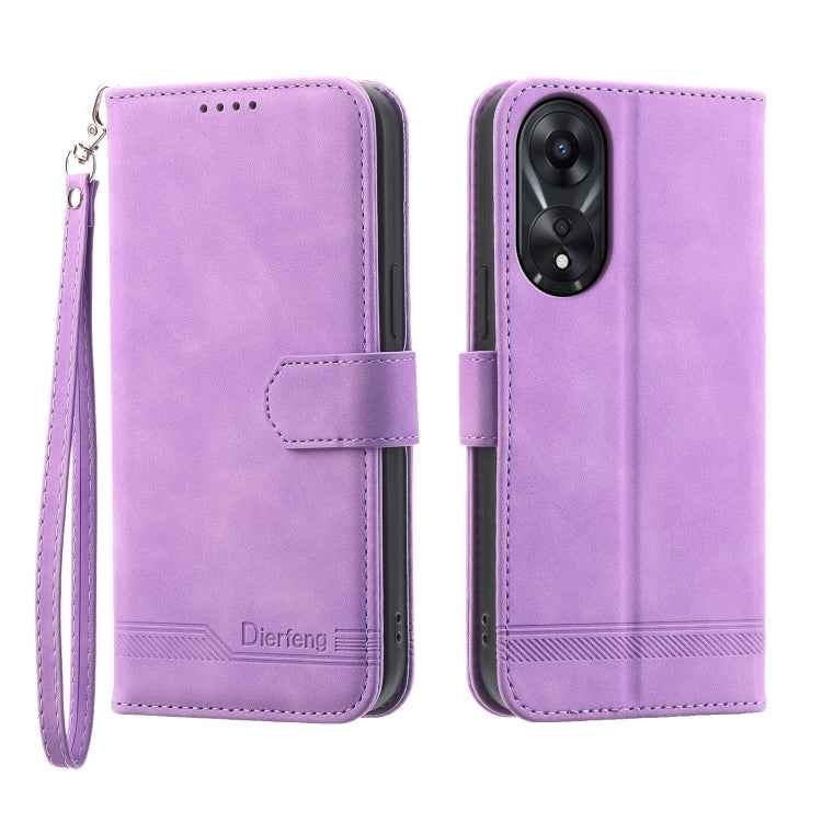 Dierfeng Dream Line TPU Hybrid PU Leather Phone Case, For OPPO A2, For OPPO A38 4G, For OPPO A58 4G, For OPPO Reno10 Global/Reno10 Pro Global, For OPPO Reno10 Pro+ 5G, For OPPO A78 5G Global/A58x Global/A1x 5G, For OPPO A79 5G
