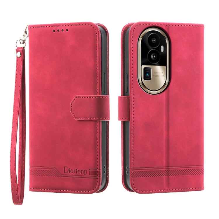 Dierfeng Dream Line TPU Hybrid PU Leather Phone Case, For OPPO A2, For OPPO A38 4G, For OPPO A58 4G, For OPPO Reno10 Global/Reno10 Pro Global, For OPPO Reno10 Pro+ 5G, For OPPO A78 5G Global/A58x Global/A1x 5G, For OPPO A79 5G