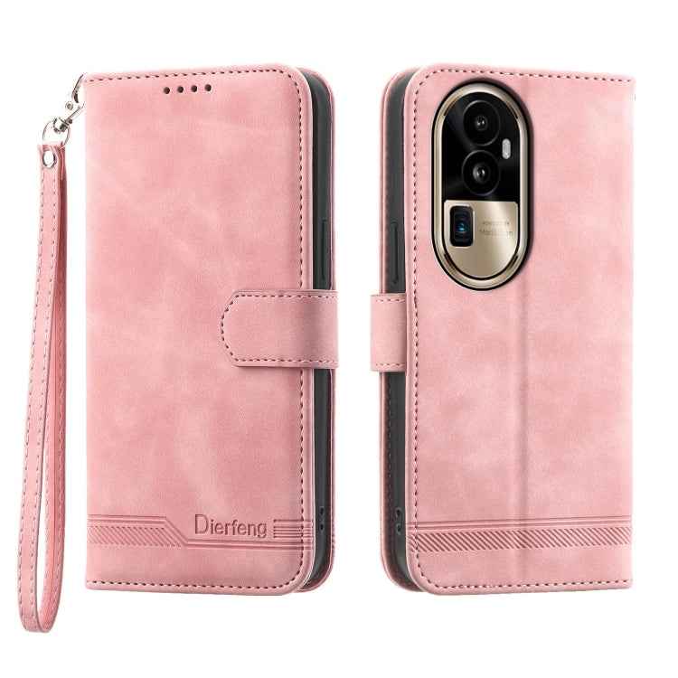 Dierfeng Dream Line TPU Hybrid PU Leather Phone Case, For OPPO A2, For OPPO A38 4G, For OPPO A58 4G, For OPPO Reno10 Global/Reno10 Pro Global, For OPPO Reno10 Pro+ 5G, For OPPO A78 5G Global/A58x Global/A1x 5G, For OPPO A79 5G