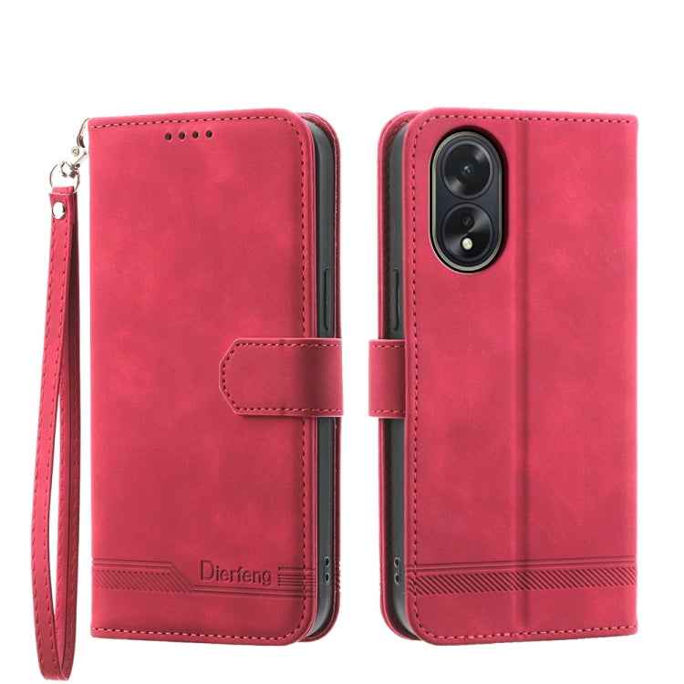 Dierfeng Dream Line TPU Hybrid PU Leather Phone Case, For OPPO A2, For OPPO A38 4G, For OPPO A58 4G, For OPPO Reno10 Global/Reno10 Pro Global, For OPPO Reno10 Pro+ 5G, For OPPO A78 5G Global/A58x Global/A1x 5G, For OPPO A79 5G