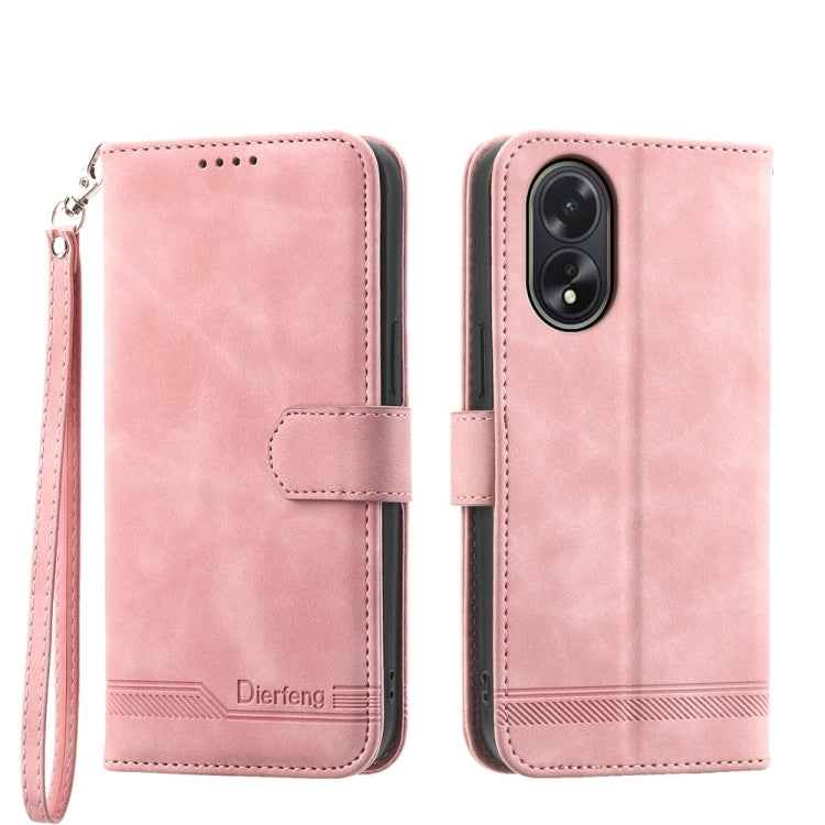 Dierfeng Dream Line TPU Hybrid PU Leather Phone Case, For OPPO A2, For OPPO A38 4G, For OPPO A58 4G, For OPPO Reno10 Global/Reno10 Pro Global, For OPPO Reno10 Pro+ 5G, For OPPO A78 5G Global/A58x Global/A1x 5G, For OPPO A79 5G