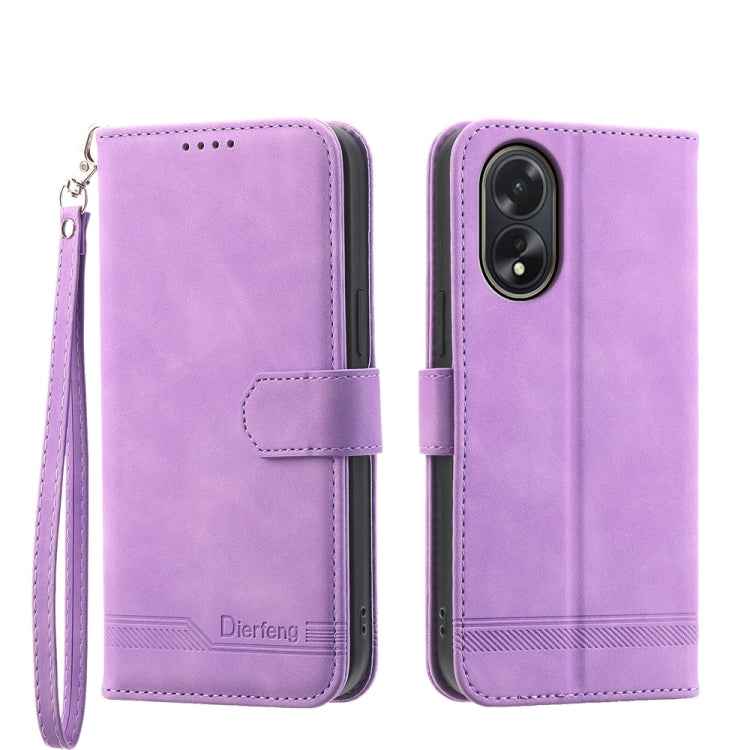 Dierfeng Dream Line TPU Hybrid PU Leather Phone Case, For OPPO A2, For OPPO A38 4G, For OPPO A58 4G, For OPPO Reno10 Global/Reno10 Pro Global, For OPPO Reno10 Pro+ 5G, For OPPO A78 5G Global/A58x Global/A1x 5G, For OPPO A79 5G