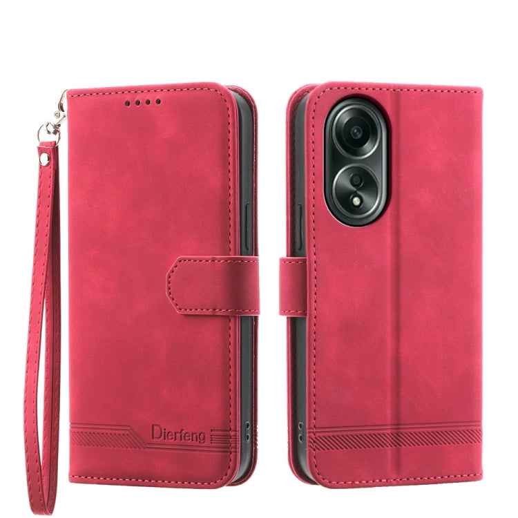 Dierfeng Dream Line TPU Hybrid PU Leather Phone Case, For OPPO A2, For OPPO A38 4G, For OPPO A58 4G, For OPPO Reno10 Global/Reno10 Pro Global, For OPPO Reno10 Pro+ 5G, For OPPO A78 5G Global/A58x Global/A1x 5G, For OPPO A79 5G