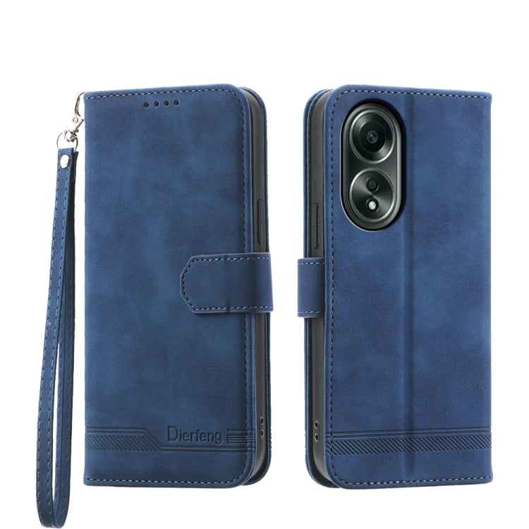 Dierfeng Dream Line TPU Hybrid PU Leather Phone Case, For OPPO A2, For OPPO A38 4G, For OPPO A58 4G, For OPPO Reno10 Global/Reno10 Pro Global, For OPPO Reno10 Pro+ 5G, For OPPO A78 5G Global/A58x Global/A1x 5G, For OPPO A79 5G