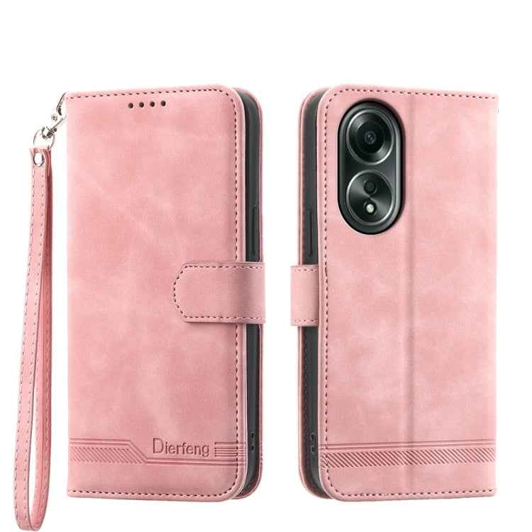 Dierfeng Dream Line TPU Hybrid PU Leather Phone Case, For OPPO A2, For OPPO A38 4G, For OPPO A58 4G, For OPPO Reno10 Global/Reno10 Pro Global, For OPPO Reno10 Pro+ 5G, For OPPO A78 5G Global/A58x Global/A1x 5G, For OPPO A79 5G