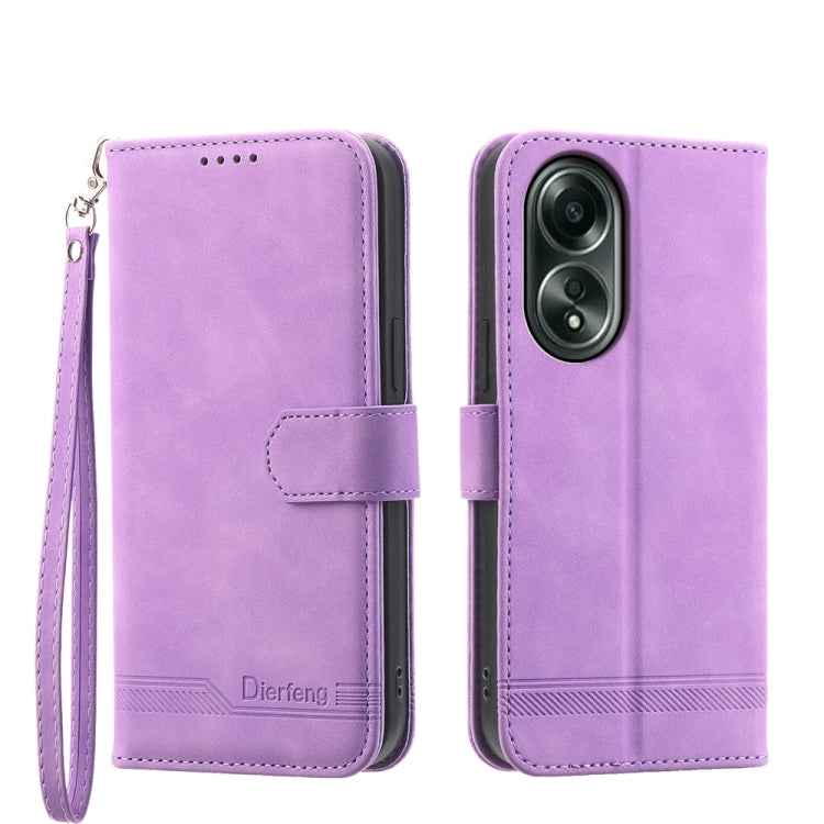 Dierfeng Dream Line TPU Hybrid PU Leather Phone Case, For OPPO A2, For OPPO A38 4G, For OPPO A58 4G, For OPPO Reno10 Global/Reno10 Pro Global, For OPPO Reno10 Pro+ 5G, For OPPO A78 5G Global/A58x Global/A1x 5G, For OPPO A79 5G
