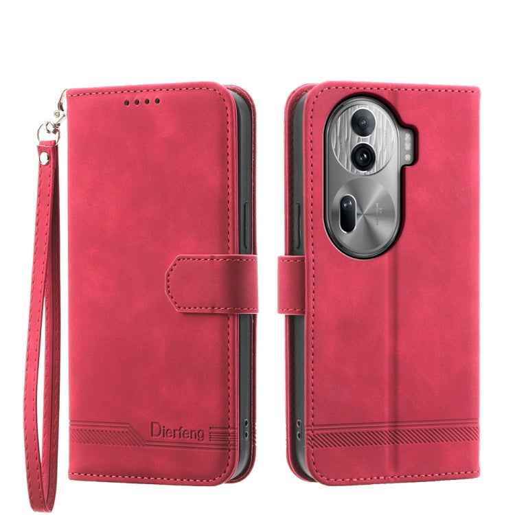 Dierfeng Dream Line TPU Hybrid PU Leather Phone Case, For OPPO A6 Pro 4G / 5G Global / F31 5G, For OPPO Reno14 Global / Reno14 F 5G, For OPPO A5x 5G / A3 4G / 5G / A3x 4G / 5G, For OPPO A5 5G Global / A3 Pro 5G, For OPPO A5 PRO 5G Global���������������...