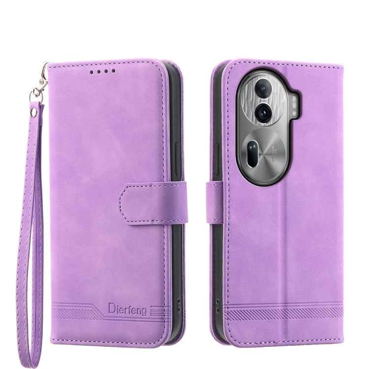 Dierfeng Dream Line TPU Hybrid PU Leather Phone Case, For OPPO A6 Pro 4G / 5G Global / F31 5G, For OPPO Reno14 Global / Reno14 F 5G, For OPPO A5x 5G / A3 4G / 5G / A3x 4G / 5G, For OPPO A5 5G Global / A3 Pro 5G, For OPPO A5 PRO 5G Global���������������...