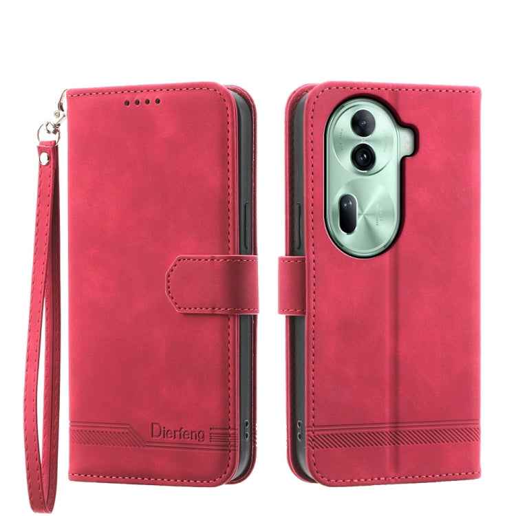 Dierfeng Dream Line TPU Hybrid PU Leather Phone Case, For OPPO A6 Pro 4G / 5G Global / F31 5G, For OPPO Reno14 Global / Reno14 F 5G, For OPPO A5x 5G / A3 4G / 5G / A3x 4G / 5G, For OPPO A5 5G Global / A3 Pro 5G, For OPPO A5 PRO 5G Global���������������...