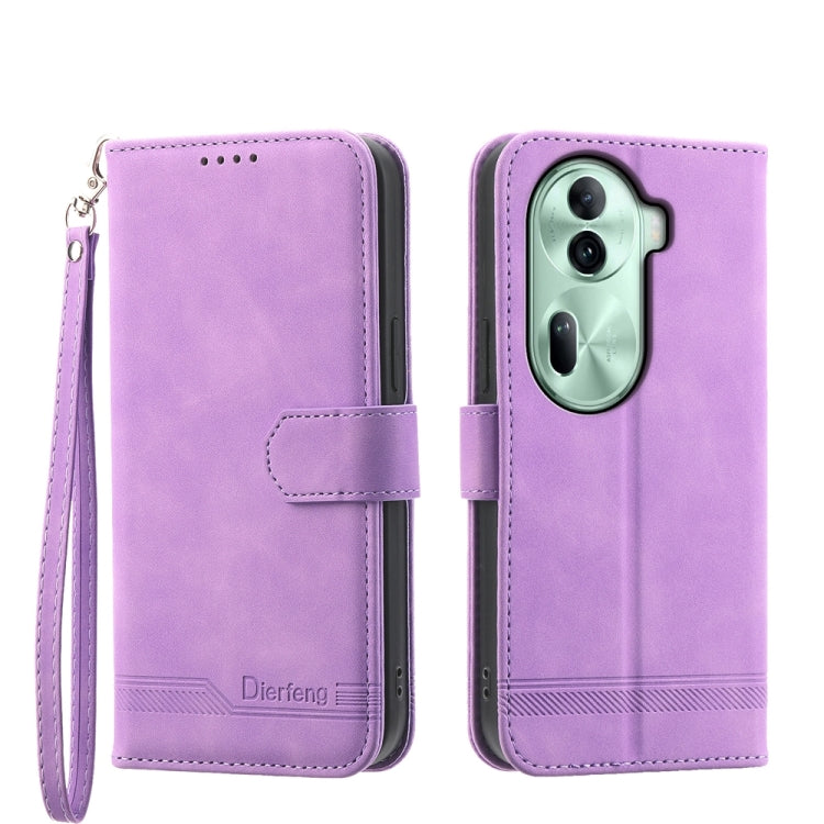 Dierfeng Dream Line TPU Hybrid PU Leather Phone Case, For OPPO A6 Pro 4G / 5G Global / F31 5G, For OPPO Reno14 Global / Reno14 F 5G, For OPPO A5x 5G / A3 4G / 5G / A3x 4G / 5G, For OPPO A5 5G Global / A3 Pro 5G, For OPPO A5 PRO 5G Global���������������...
