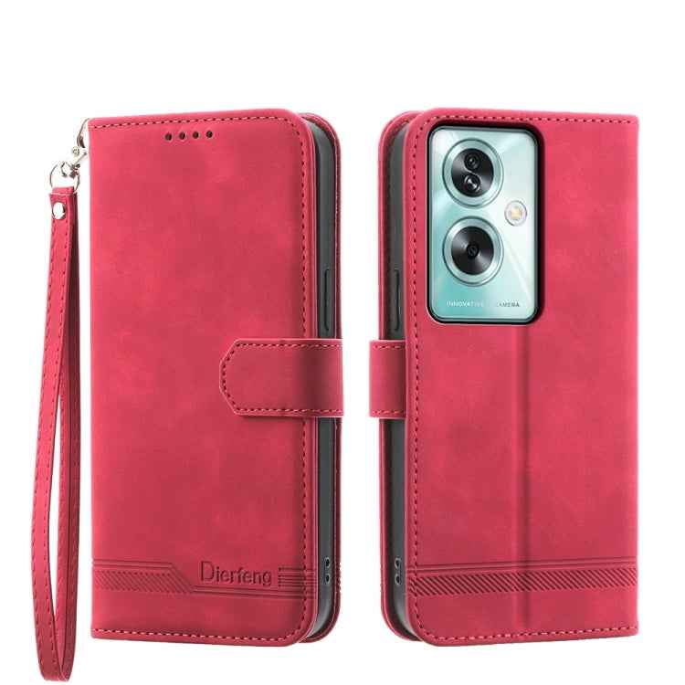 Dierfeng Dream Line TPU Hybrid PU Leather Phone Case, For OPPO A2, For OPPO A38 4G, For OPPO A58 4G, For OPPO Reno10 Global/Reno10 Pro Global, For OPPO Reno10 Pro+ 5G, For OPPO A78 5G Global/A58x Global/A1x 5G, For OPPO A79 5G