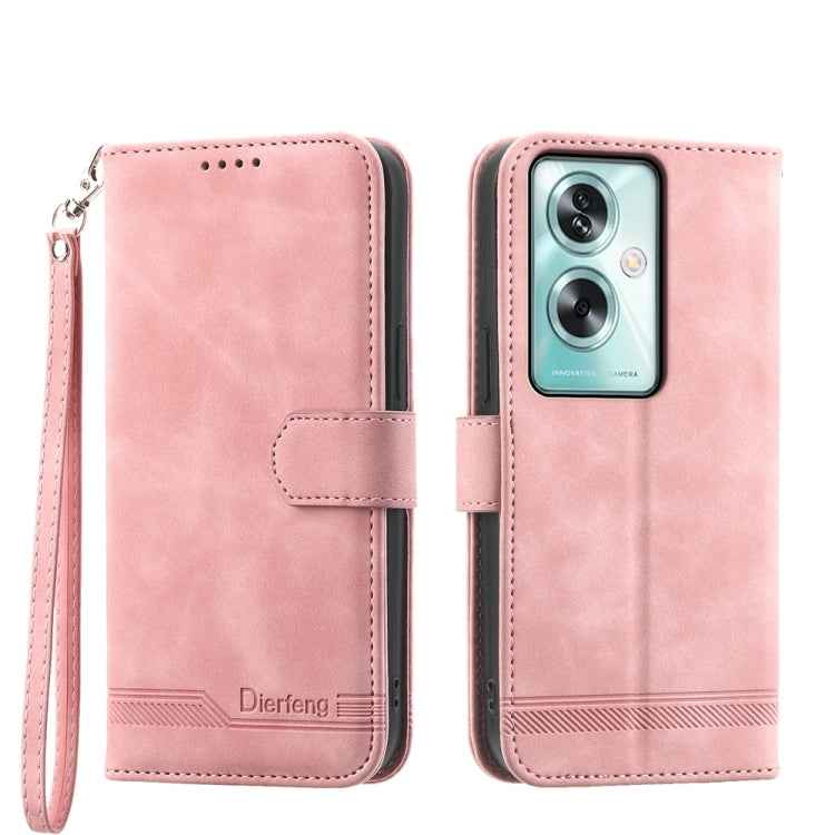 Dierfeng Dream Line TPU Hybrid PU Leather Phone Case, For OPPO A2, For OPPO A38 4G, For OPPO A58 4G, For OPPO Reno10 Global/Reno10 Pro Global, For OPPO Reno10 Pro+ 5G, For OPPO A78 5G Global/A58x Global/A1x 5G, For OPPO A79 5G