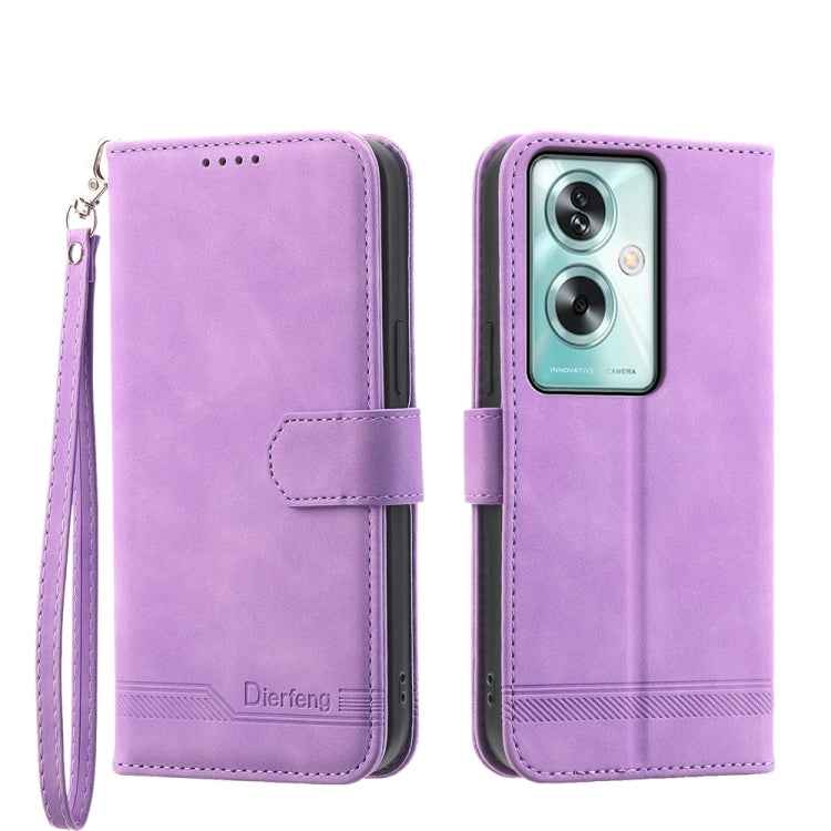 Dierfeng Dream Line TPU Hybrid PU Leather Phone Case, For OPPO A2, For OPPO A38 4G, For OPPO A58 4G, For OPPO Reno10 Global/Reno10 Pro Global, For OPPO Reno10 Pro+ 5G, For OPPO A78 5G Global/A58x Global/A1x 5G, For OPPO A79 5G