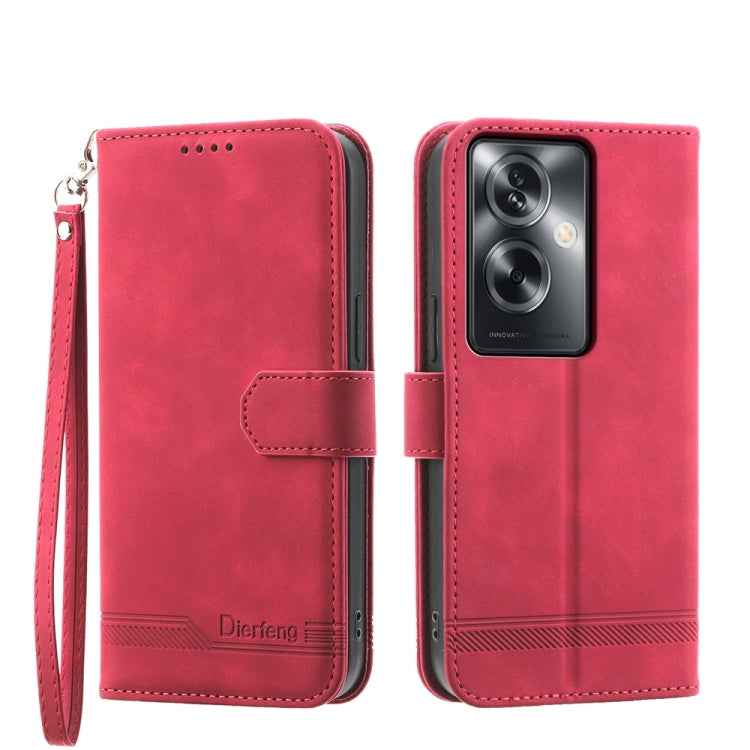 Dierfeng Dream Line TPU Hybrid PU Leather Phone Case, For OPPO A2, For OPPO A38 4G, For OPPO A58 4G, For OPPO Reno10 Global/Reno10 Pro Global, For OPPO Reno10 Pro+ 5G, For OPPO A78 5G Global/A58x Global/A1x 5G, For OPPO A79 5G