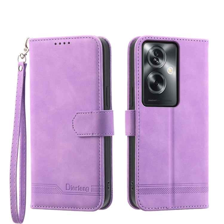 Dierfeng Dream Line TPU Hybrid PU Leather Phone Case, For OPPO A2, For OPPO A38 4G, For OPPO A58 4G, For OPPO Reno10 Global/Reno10 Pro Global, For OPPO Reno10 Pro+ 5G, For OPPO A78 5G Global/A58x Global/A1x 5G, For OPPO A79 5G