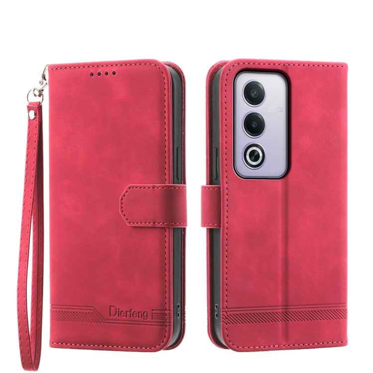 Dierfeng Dream Line TPU Hybrid PU Leather Phone Case, For OPPO A6 Pro 4G / 5G Global / F31 5G, For OPPO Reno14 Global / Reno14 F 5G, For OPPO A5x 5G / A3 4G / 5G / A3x 4G / 5G, For OPPO A5 5G Global / A3 Pro 5G, For OPPO A5 PRO 5G Global���������������...