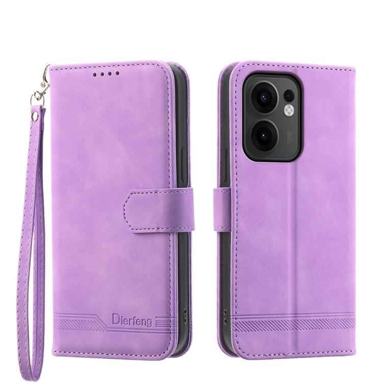 Dierfeng Dream Line TPU Hybrid PU Leather Phone Case, For OPPO A6 Pro 4G / 5G Global / F31 5G, For OPPO Reno14 Global / Reno14 F 5G, For OPPO A5x 5G / A3 4G / 5G / A3x 4G / 5G, For OPPO A5 5G Global / A3 Pro 5G, For OPPO A5 PRO 5G Global���������������...
