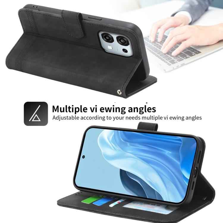 Dierfeng Dream Line TPU Hybrid PU Leather Phone Case, For OPPO A6 Pro 4G / 5G Global / F31 5G, For OPPO Reno14 Global / Reno14 F 5G, For OPPO A5x 5G / A3 4G / 5G / A3x 4G / 5G, For OPPO A5 5G Global / A3 Pro 5G, For OPPO A5 PRO 5G Global���������������...