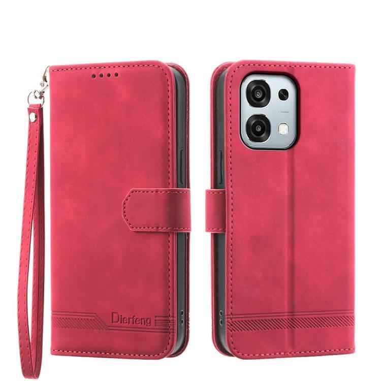 Dierfeng Dream Line TPU Hybrid PU Leather Phone Case, For OPPO A6 Pro 4G / 5G Global / F31 5G, For OPPO Reno14 Global / Reno14 F 5G, For OPPO A5x 5G / A3 4G / 5G / A3x 4G / 5G, For OPPO A5 5G Global / A3 Pro 5G, For OPPO A5 PRO 5G Global���������������...