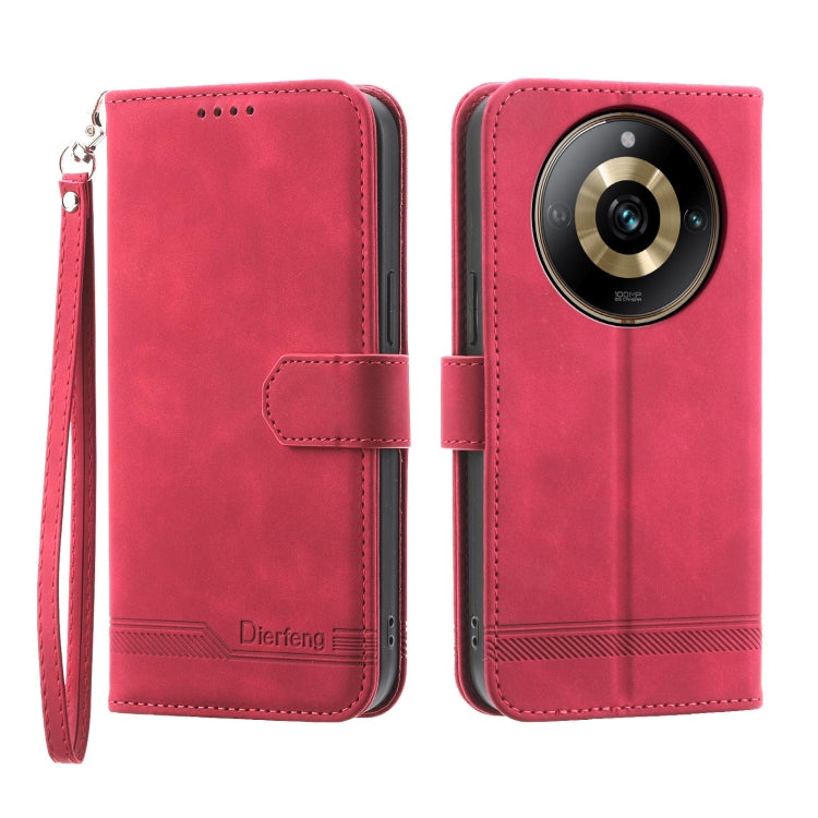 Dierfeng Dream Line TPU Hybrid PU Leather Phone Case, For Realme 11 5G, For Realme 11 Pro 5G / 11 Pro+ 5G