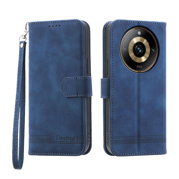 Dierfeng Dream Line TPU Hybrid PU Leather Phone Case, For Realme 11 5G, For Realme 11 Pro 5G / 11 Pro+ 5G