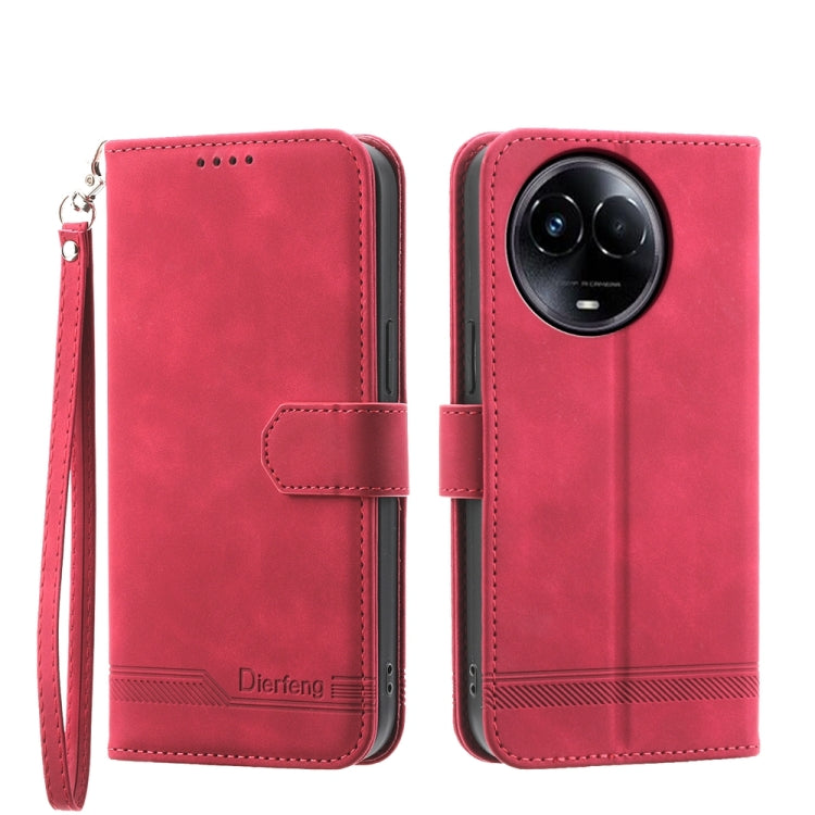 Dierfeng Dream Line TPU Hybrid PU Leather Phone Case, For Realme 11 5G, For Realme 11 Pro 5G / 11 Pro+ 5G