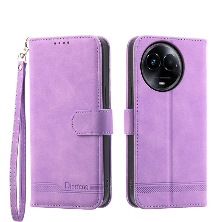 Dierfeng Dream Line TPU Hybrid PU Leather Phone Case, For Realme 11 5G, For Realme 11 Pro 5G / 11 Pro+ 5G