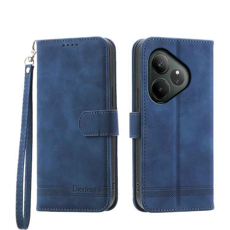 Dierfeng Dream Line TPU Hybrid PU Leather Phone Case, For Realme 13+, For Realme GT 6 Global, For Realme 12 5G, For Realme 12+, For Realme 12 Pro+, For Realme 11 4G, For Realme 11 5G, For Realme 11 Pro 5G / 11 Pro+ 5G