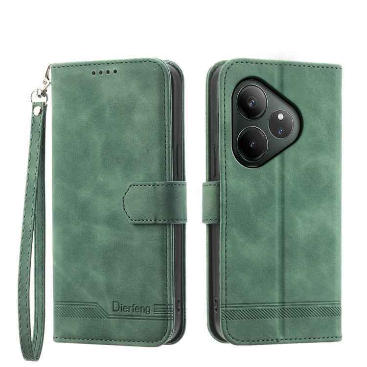 Dierfeng Dream Line TPU Hybrid PU Leather Phone Case, For Realme 13+, For Realme GT 6 Global, For Realme 12 5G, For Realme 12+, For Realme 12 Pro+, For Realme 11 4G, For Realme 11 5G, For Realme 11 Pro 5G / 11 Pro+ 5G