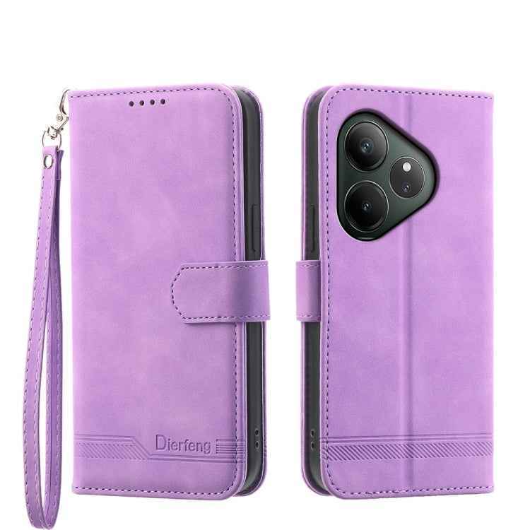 Dierfeng Dream Line TPU Hybrid PU Leather Phone Case, For Realme 13+, For Realme GT 6 Global, For Realme 12 5G, For Realme 12+, For Realme 12 Pro+, For Realme 11 4G, For Realme 11 5G, For Realme 11 Pro 5G / 11 Pro+ 5G