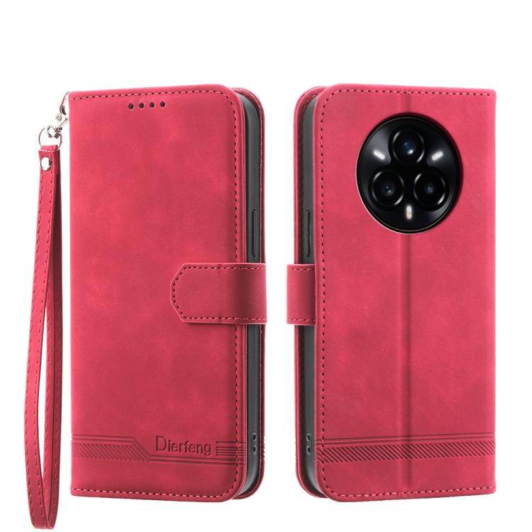 Dierfeng Dream Line TPU Hybrid PU Leather Phone Case, For Realme 14 Pro, For Realme C75 / Realme 14x, For Realme 13+, For Realme GT 6 Global, For Realme 12 5G, For Realme 12+, For Realme 12 Pro+, For Realme 11 4G