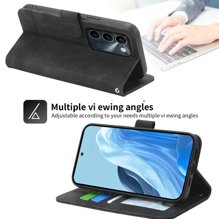 Dierfeng Dream Line TPU Hybrid PU Leather Phone Case, For Realme C100 4G, For Realme 16 5G, For Realme C85 5G / Realme 15x 5G, For Realme C85 Pro 4G, For Realme 15T 5G, For Realme 15 5G / Realme 15 Pro 5G, For Realme 14 / Realme P3 5G, For Realme 14 Pro+