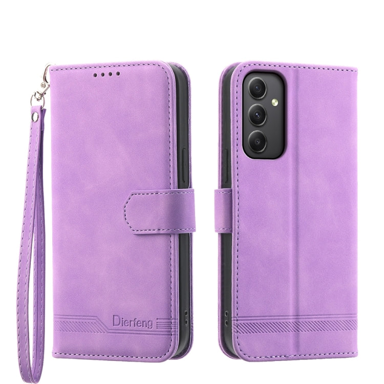Dierfeng Dream Line TPU + PU Leather Phone Case, For Samsung Galaxy M55, For Samsung Galaxy M15 5G / F15 5G, For Samsung Galaxy Xcover 7, For Samsung Galaxy A55, For Samsung Galaxy A35, For Samsung Galaxy S24 Ultra 5G, For Samsung Galaxy S24+ 5G       ...