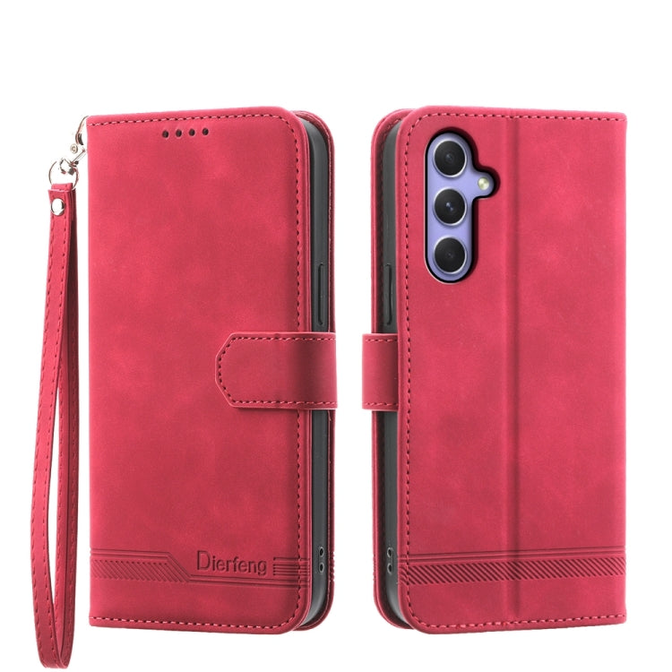 Dierfeng Dream Line TPU + PU Leather Phone Case, For Samsung Galaxy M55, For Samsung Galaxy M15 5G / F15 5G, For Samsung Galaxy Xcover 7, For Samsung Galaxy A55, For Samsung Galaxy A35, For Samsung Galaxy S24 Ultra 5G, For Samsung Galaxy S24+ 5G       ...
