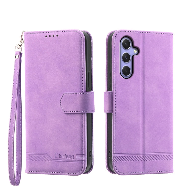 Dierfeng Dream Line TPU + PU Leather Phone Case, For Samsung Galaxy M55, For Samsung Galaxy M15 5G / F15 5G, For Samsung Galaxy Xcover 7, For Samsung Galaxy A55, For Samsung Galaxy A35, For Samsung Galaxy S24 Ultra 5G, For Samsung Galaxy S24+ 5G       ...